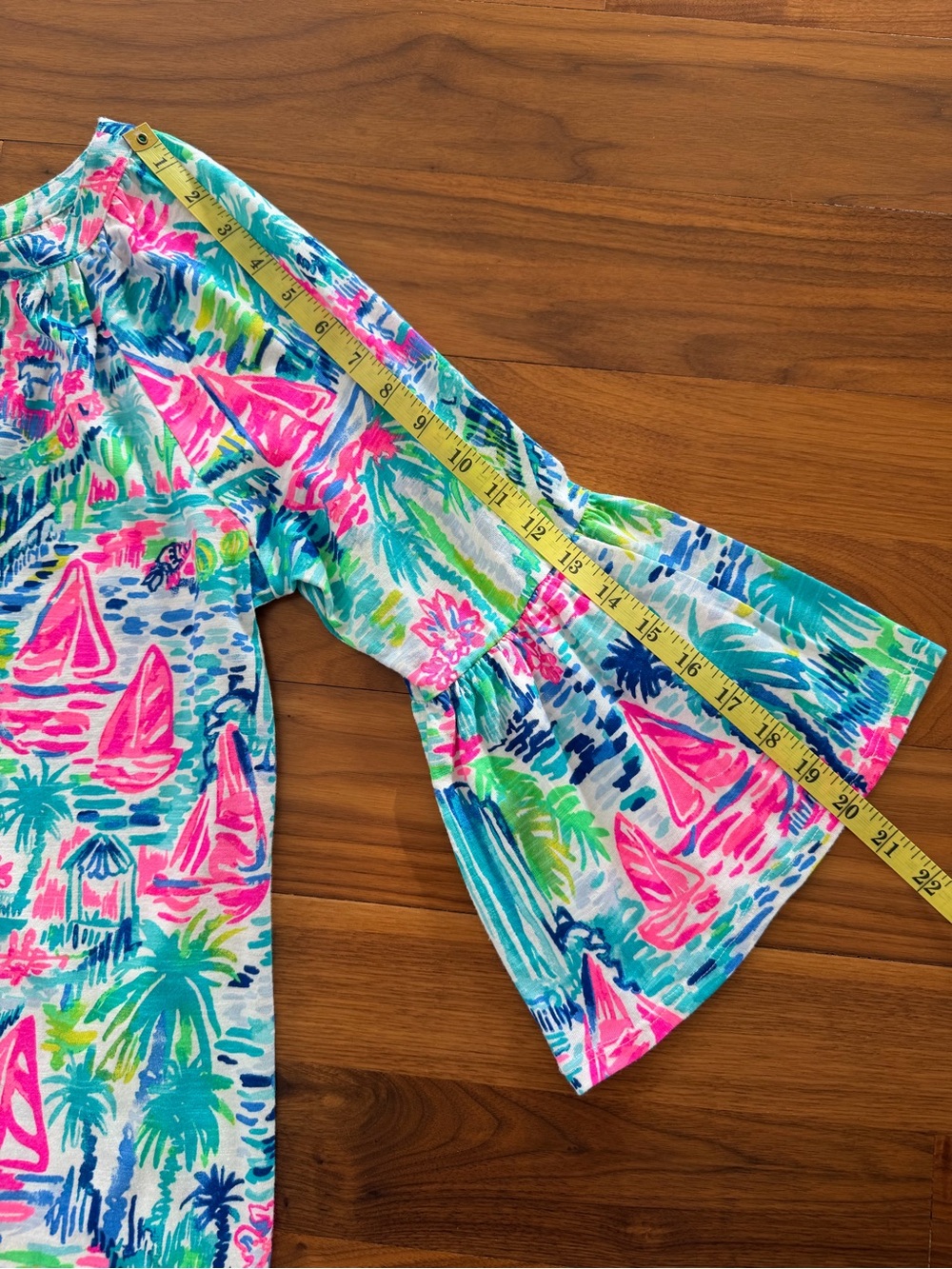 NWT Lilly Pulitzer Del Lago Tunic Top Salt In The Air Pink Blue Sailboat Size M - Picture 9 of 16